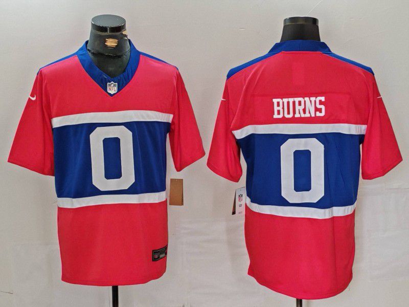 Men New York Giants #0 Burns Red Three Generations Throwback 2024 Nike Vapor F.U.S.E. Limited NFL Jersey